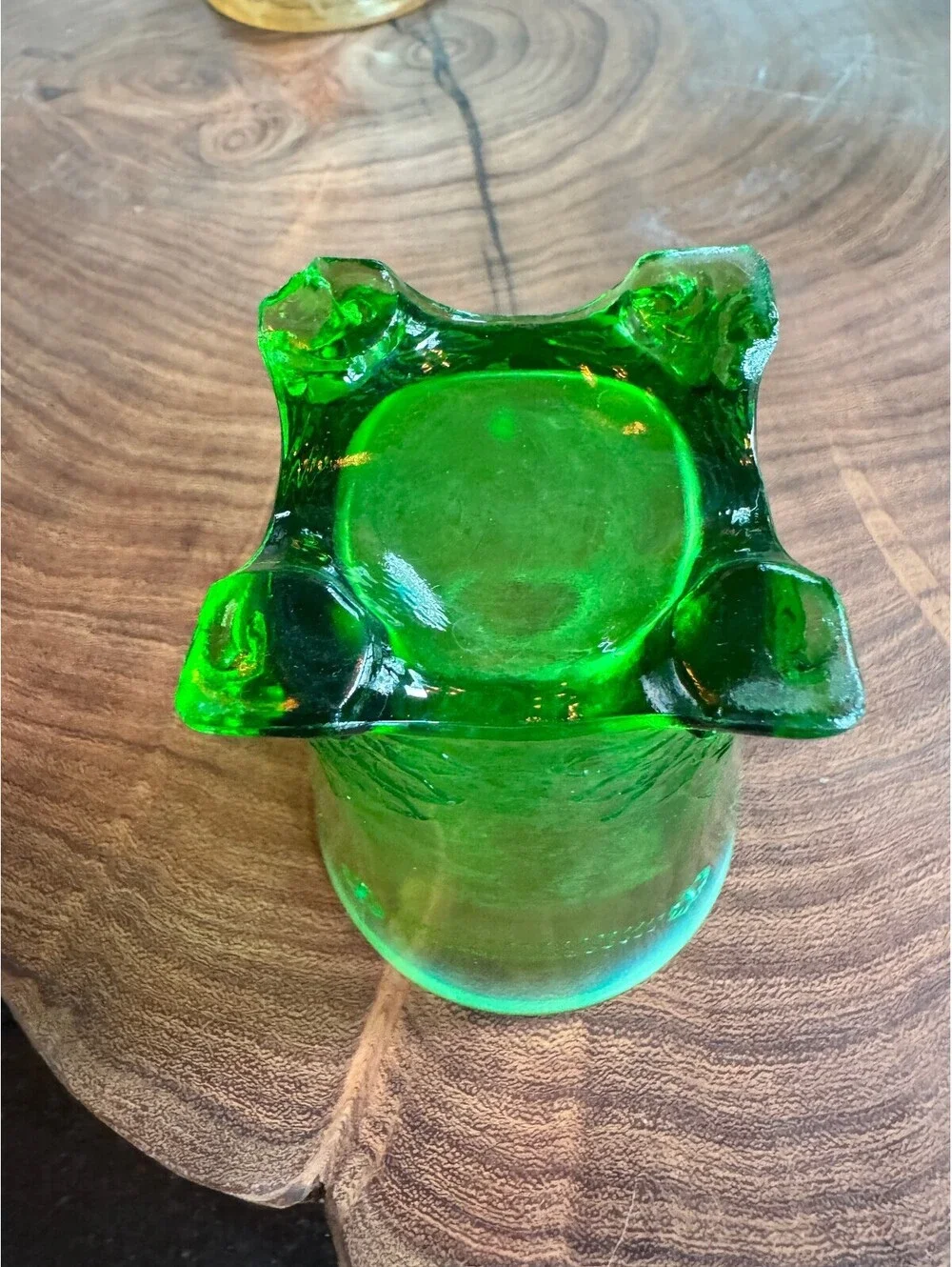 Antique Jefferson Glass Green Opalescent 